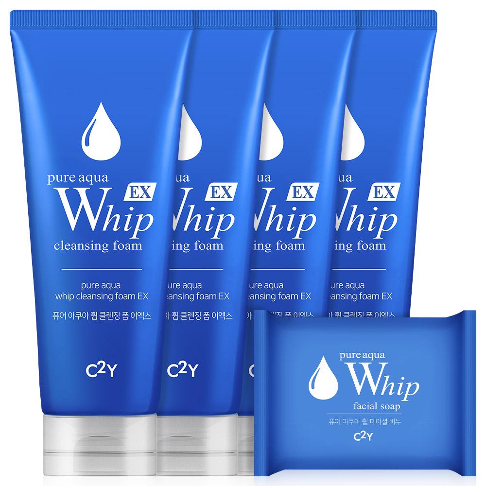 약알칼리 폼클렌징 대용량 세안제 225ml 4개+비누 청소년 모공 피지