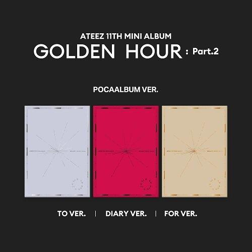ポストカードアルバム 3種セット ATEEZ GOLDEN HOUR 2 Mini Album Vol.11 GOLDEN HOUR Part.2 POCA