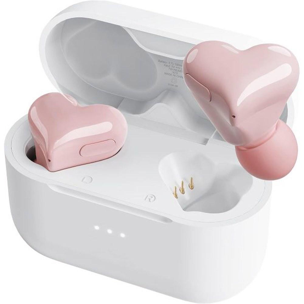 하트 버즈 핑크 블루투스 3색상 3D Buds2 T 귀여운 Hearts 커플레드 업그레이드된 하트 폰