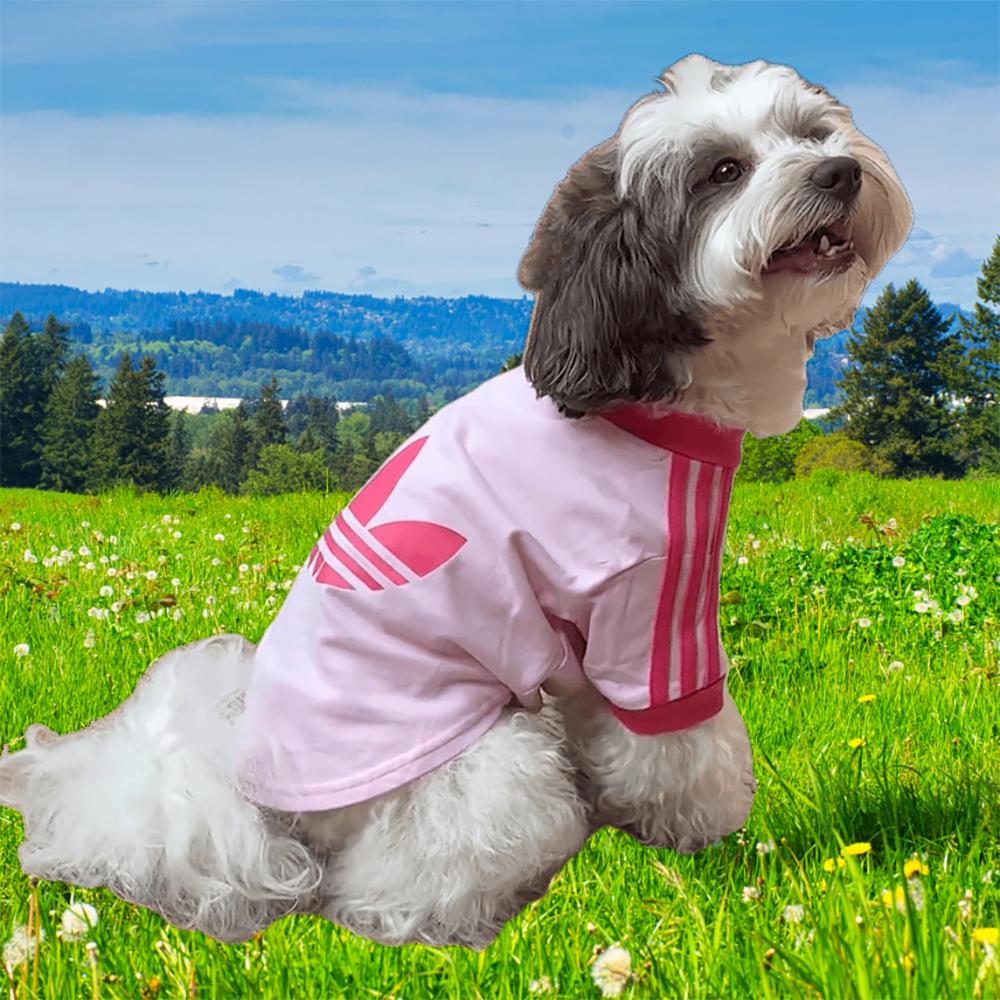 アディダスペット 犬用Tシャツ 猫服 ピンクKH0119