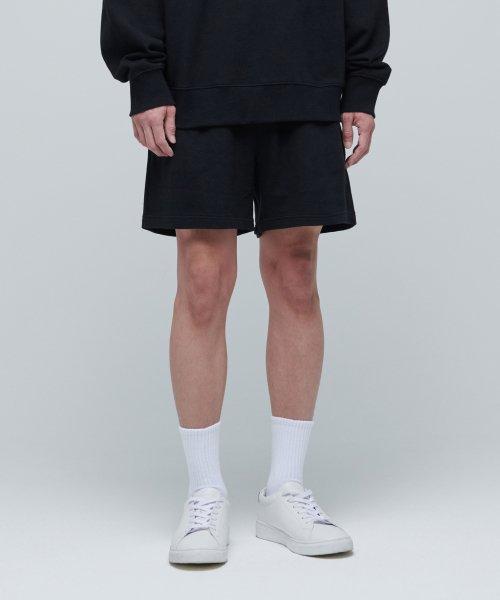 MUSINSA STANDARD (무신사 스탠다드) BOXER FIT SWEAT SHORTS ブラック