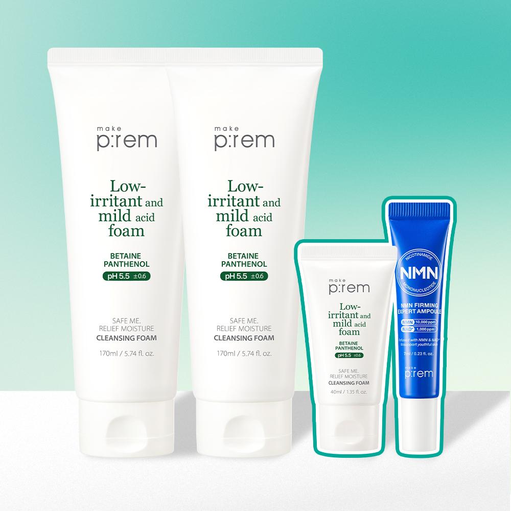 [더블구성] 메이크프렘 세이프 미 릴리프 모이스처 클렌징 폼 170ml, 2개