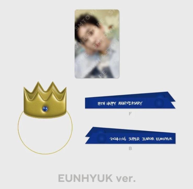 (SUPER JUNIOR ウンヒョク ドール プロップセット) SUPER JUNIOR 19TH ANNIVERSARY SMTOWN OFFICIAL GOODS DOLL PROP SET + PHOTOCARD