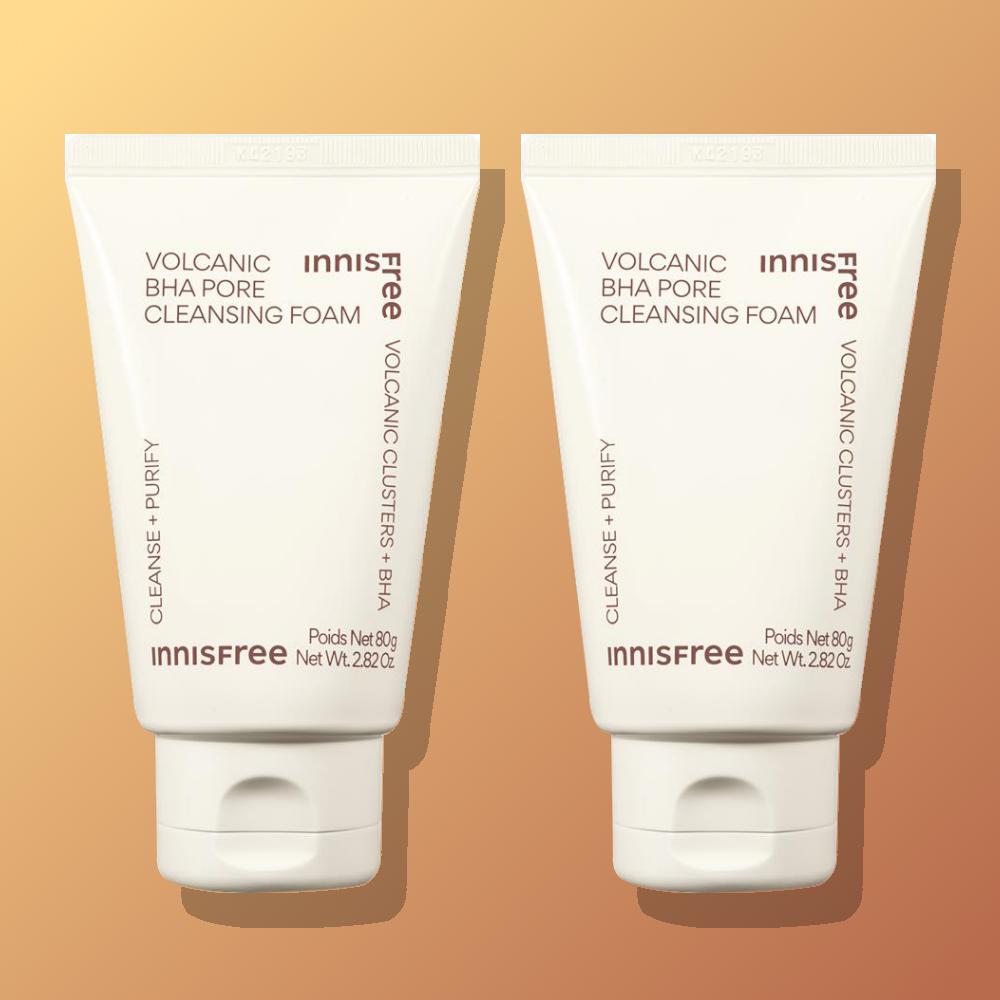 이니스프리 화산송이 바하 모공 피지 클렌징폼 80ml, 2개