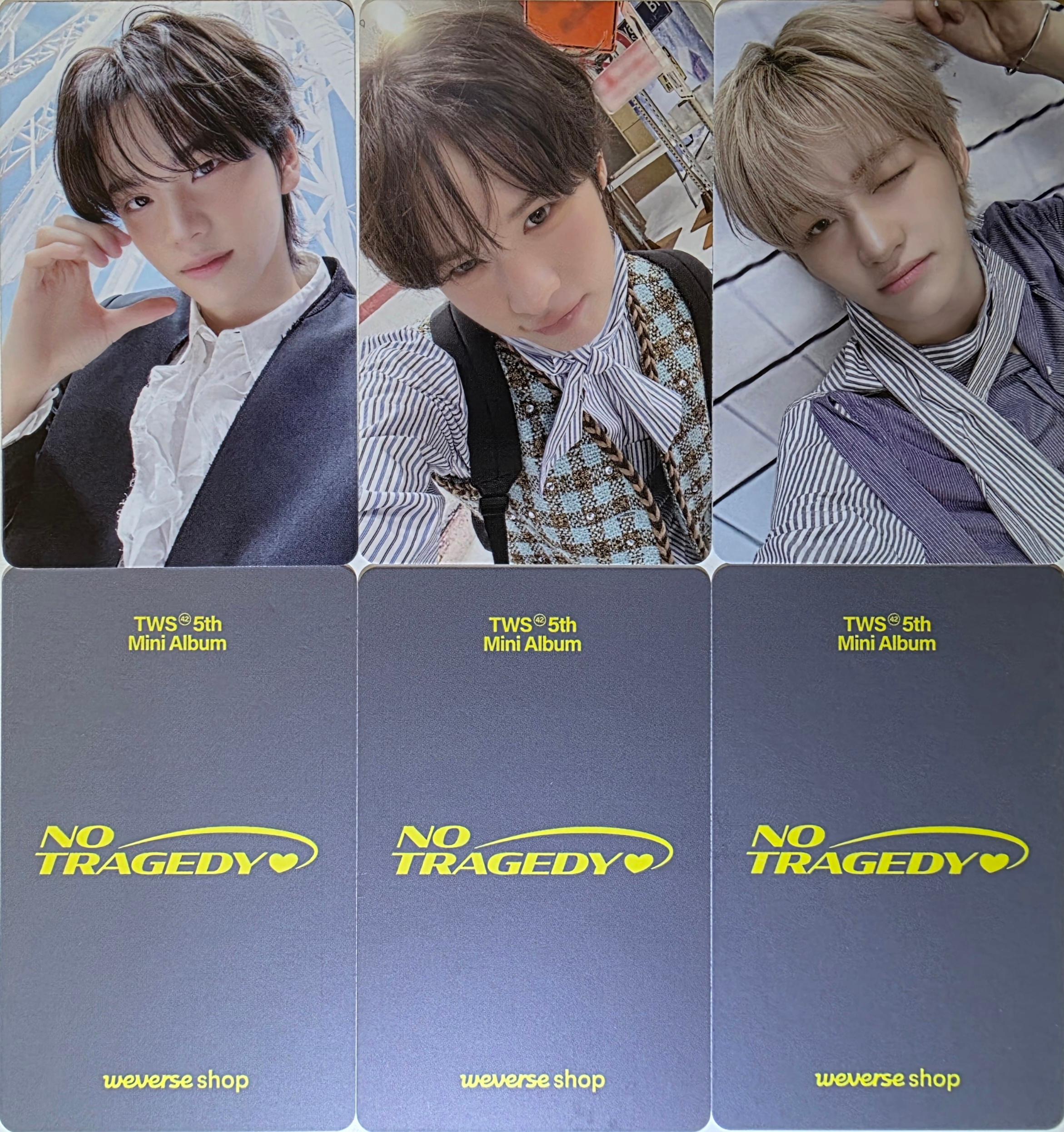 개별 TWS 투어스앨범 미니5집 NO TRAGEDY 특전포카 찐포 Weverse shop