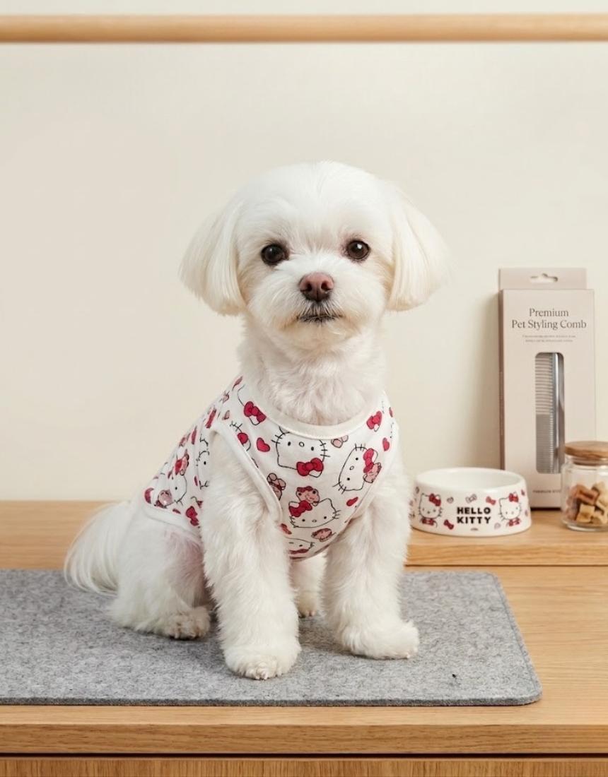 ラブリー HELLO KITTY 犬服 ノースリーブ プードル ビション マルチーズ マルプー SANRIO 犬服