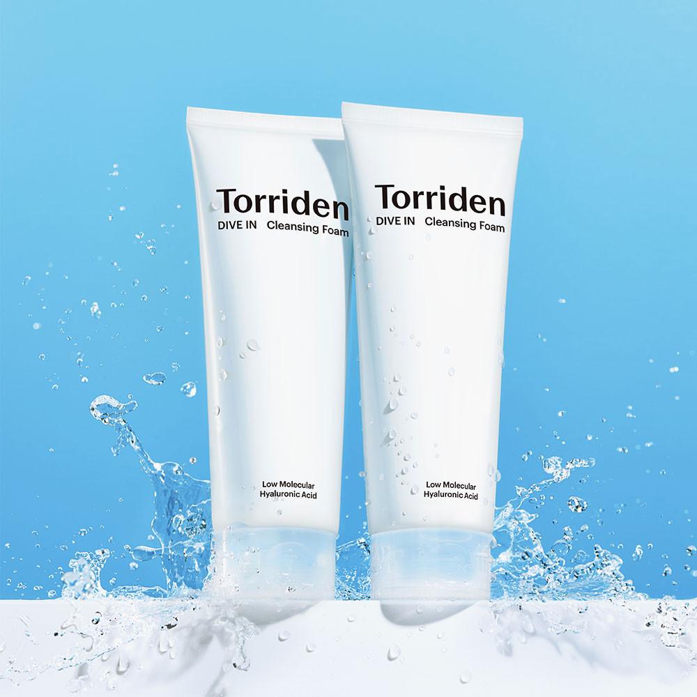 [Dive-In セラム 10ml プレゼント] Torriden Dive-In 低分子ヒアルロン酸 クレンジングフォーム 150ml, 2個