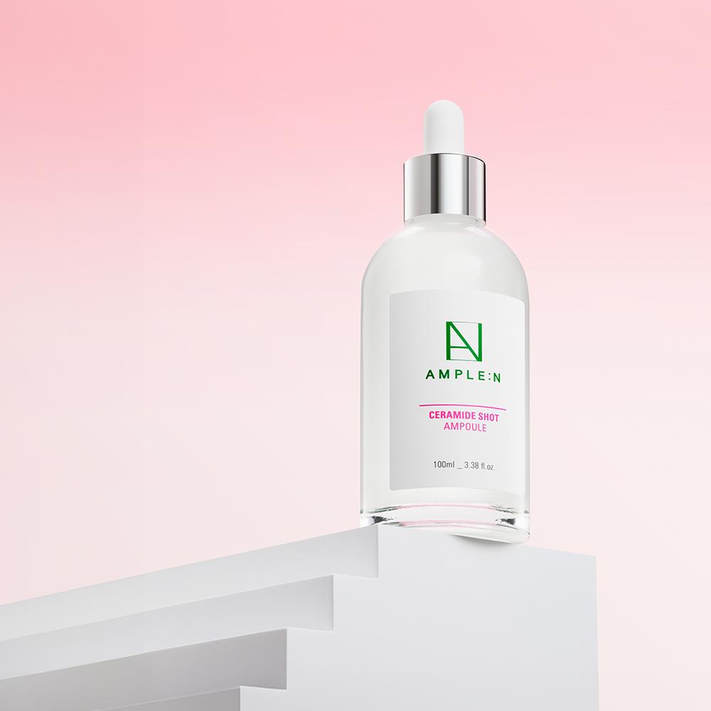 (10% スーパーポイント獲得) AMPLENER セラマイドショット 保湿バリアアンプル 大容量 100ml ベースメイクに馴染む チートキー 肌バリア強化アンプル