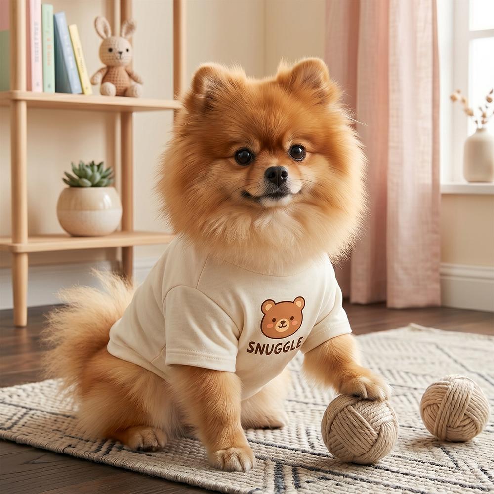 エスホームデコ 犬服 プリントTシャツ 刺繍 小型犬 中型犬