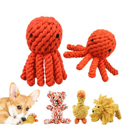Belbird ワンちゃん 歯磨きトイ 犬用デンタルケアロープ タコ型