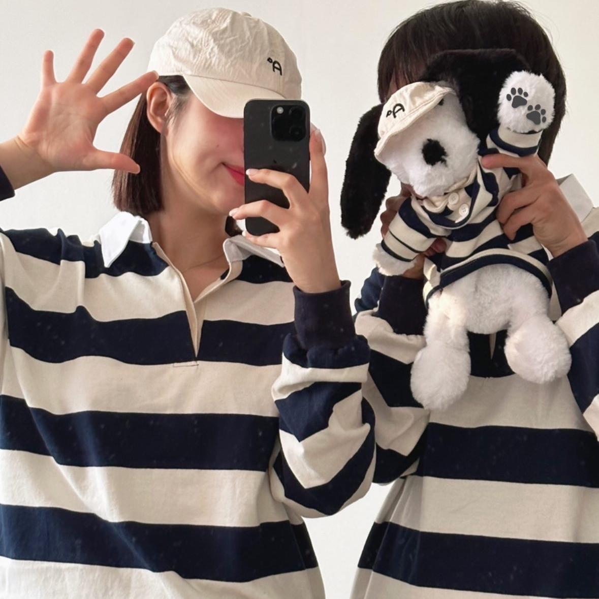 강아지옷 강아지커플룩 단가라티 견주옷 개플룩