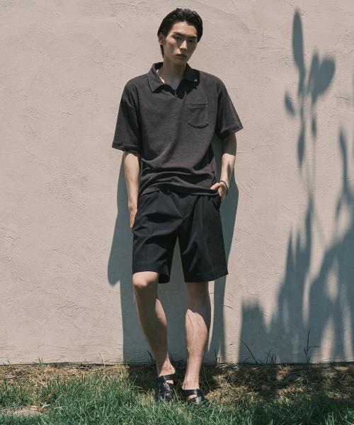 무신사 스탠다드 musinsastandard 무신사 쿨 터치 히든 밴딩 하프 슬랙스 블랙