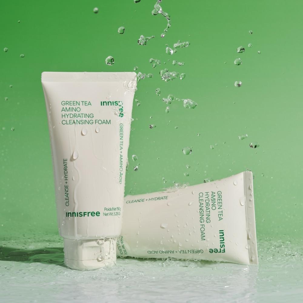 이니스프리 그린티 아미노 수분 저자극 클렌징폼 150ml, 2개