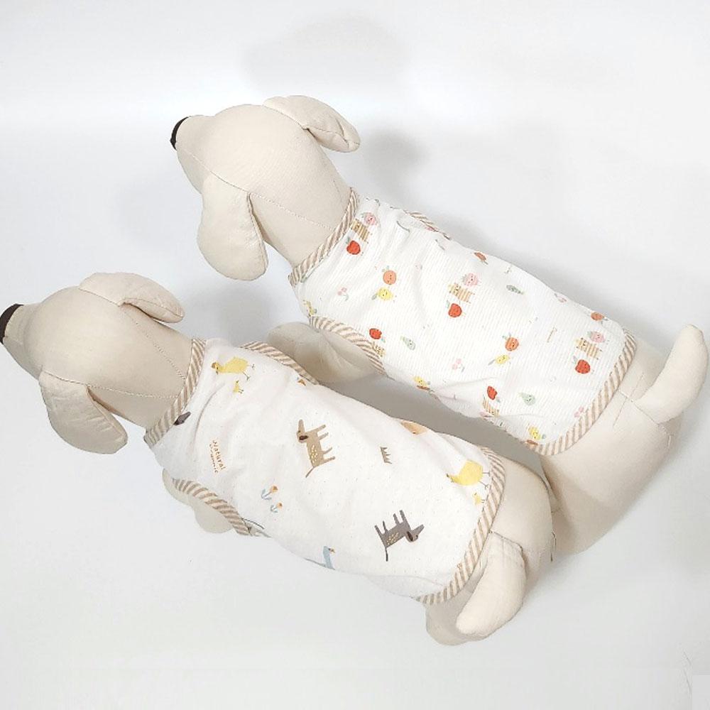 犬服 夏用 オーガニックコットン タンクトップ メリヤス 위드조이(WITHJOY) XS