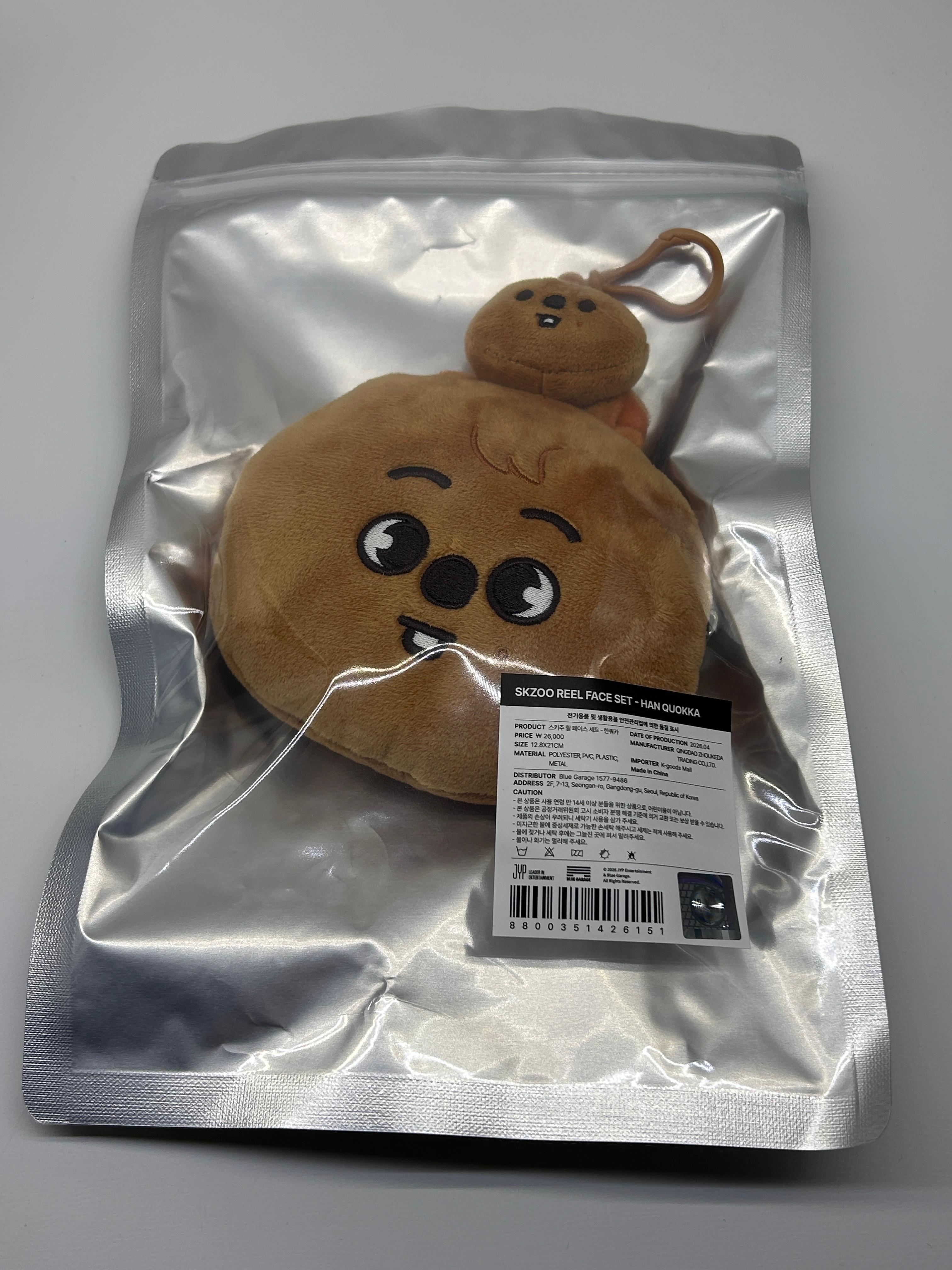 スキズ SKZOO REEL FACE SET ポーチ キーリング 한쿼카（ハンクォッカ） ストレイキッズ ポップアップ グッズ