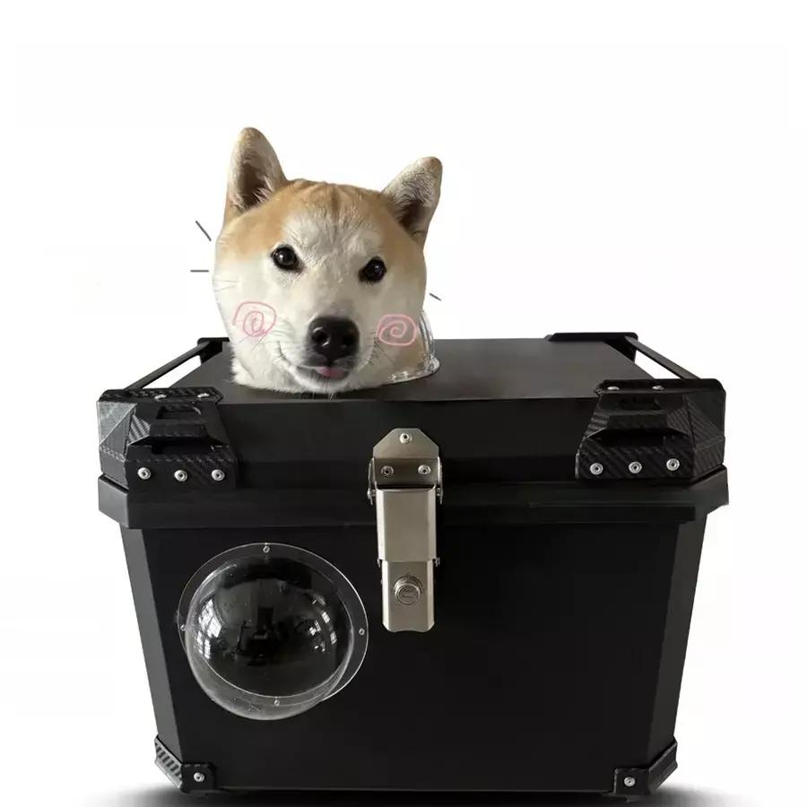 バイク 犬用 移動用バッグ 伴侶犬 トップボックス 猫 バイクペットキャリー 透明窓