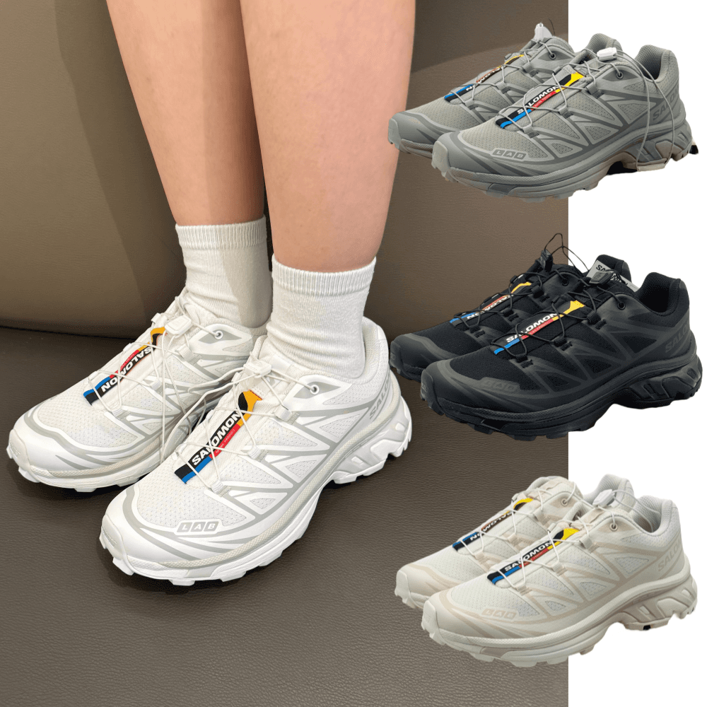 Salomon ランニングシューズ XT-6 GORE-TEX ホワイト ブラック スニーカー