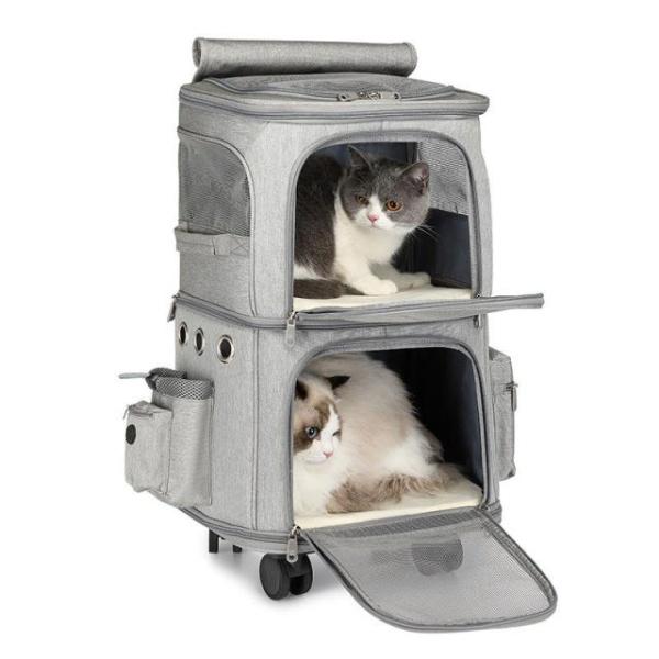 ペットキャリー 犬猫用 病院訪問用 小型犬～大型犬 二重構造 猫ケージ