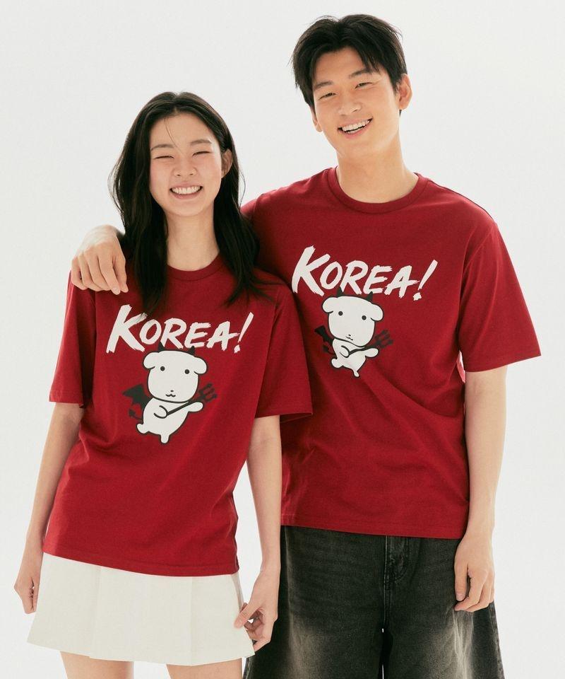 SPAO 가나디 半袖Tシャツ レッド SPRLG25U09