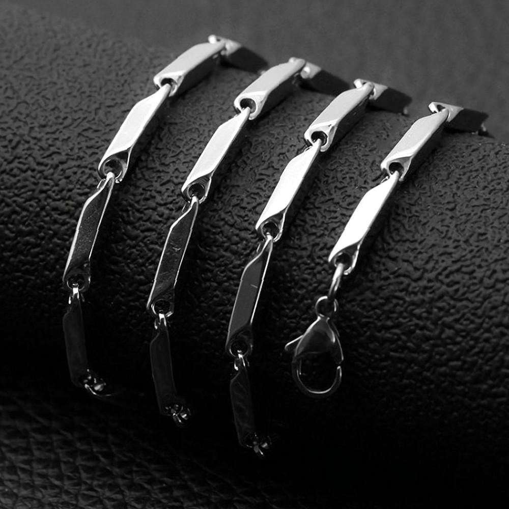 サージカルスチール バンブーチェーン メンズネックレス 4mm ペンダント メンズアクセサリー