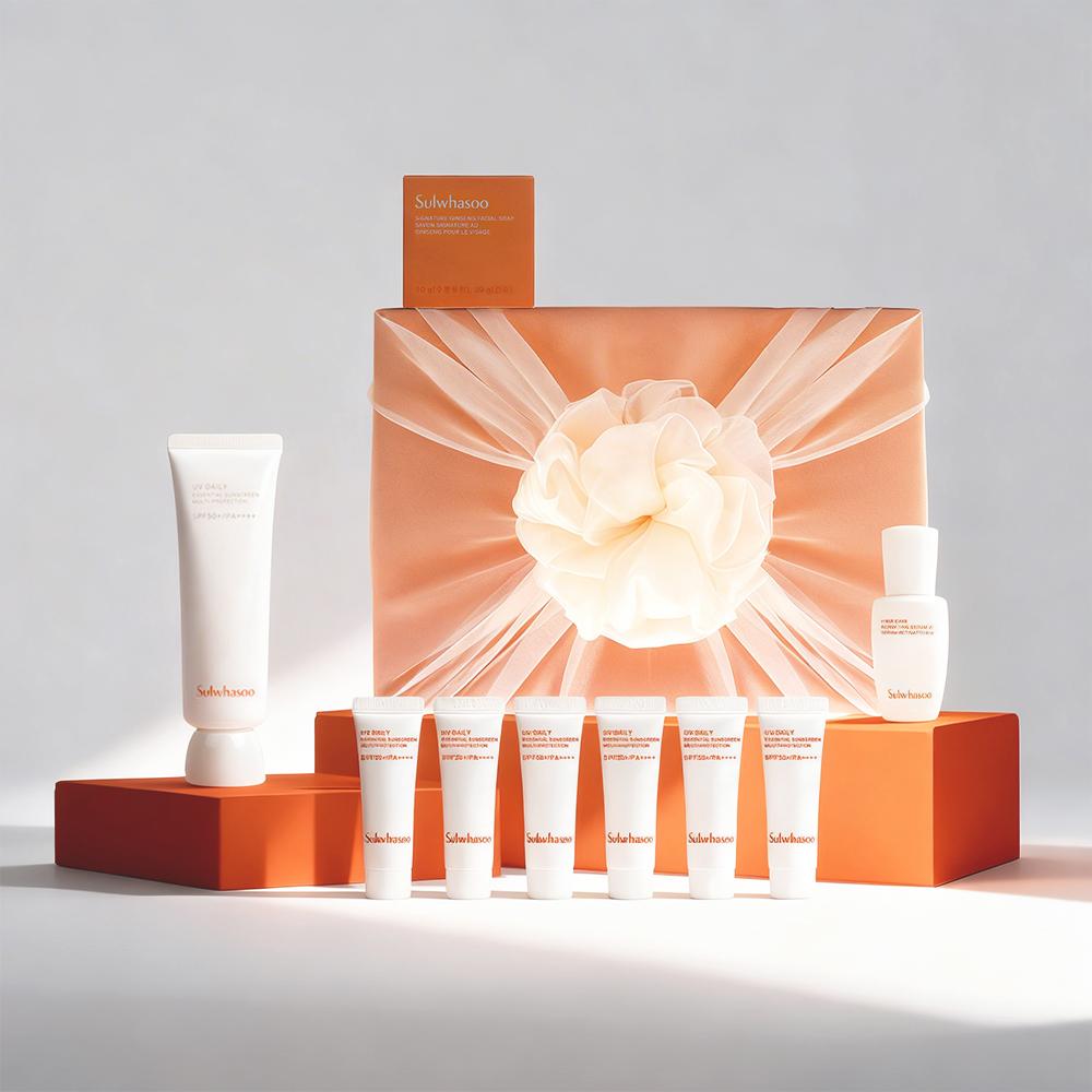 설화수 상백 선크림 100ml(50ml + 10ml x5) 세트 자외선차단제 기획