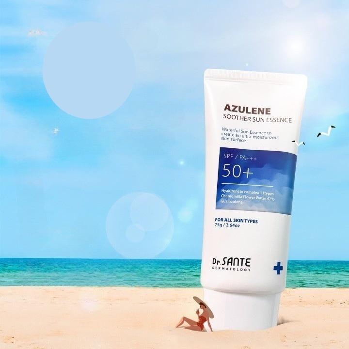 [최신리뉴얼]상떼 선크림 아줄렌 수더 선에센스 50ml 닥터상떼