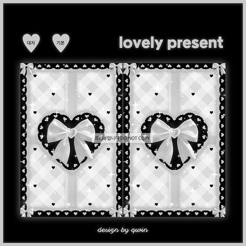 [로맨틱핑크] lovely p black 양면 바인더대지 포카꾸미기 포꾸