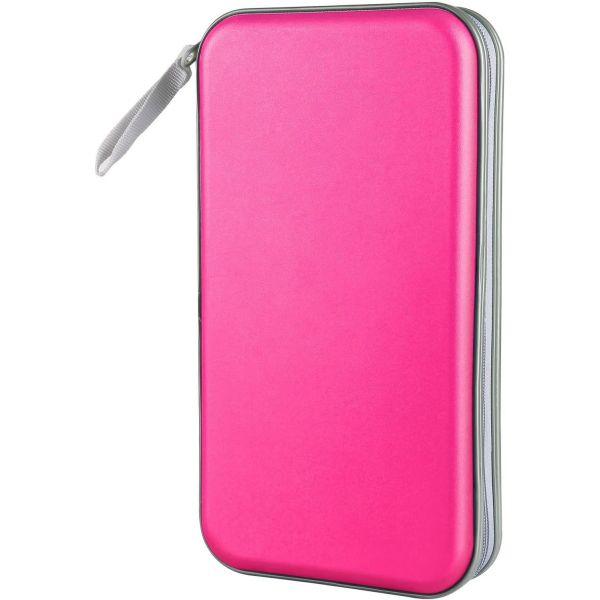 CDケースホルダー 80枚収納 ブラック プラスチック ポータブルストレージラック Pink 1個