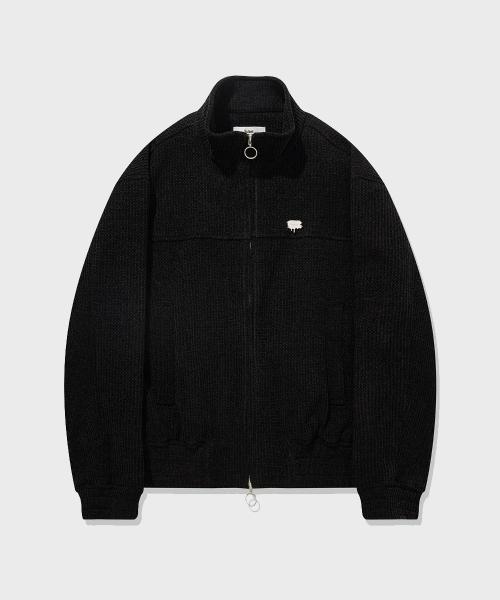 [팔렛] 하이넥 와플 블루종 블랙 FA2204JK05BK