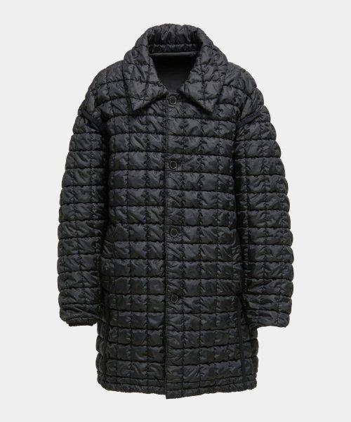 [쿠어] 퀼티드 엘라스틱 하프 코트 (블랙) CXD4CT09K-BLK