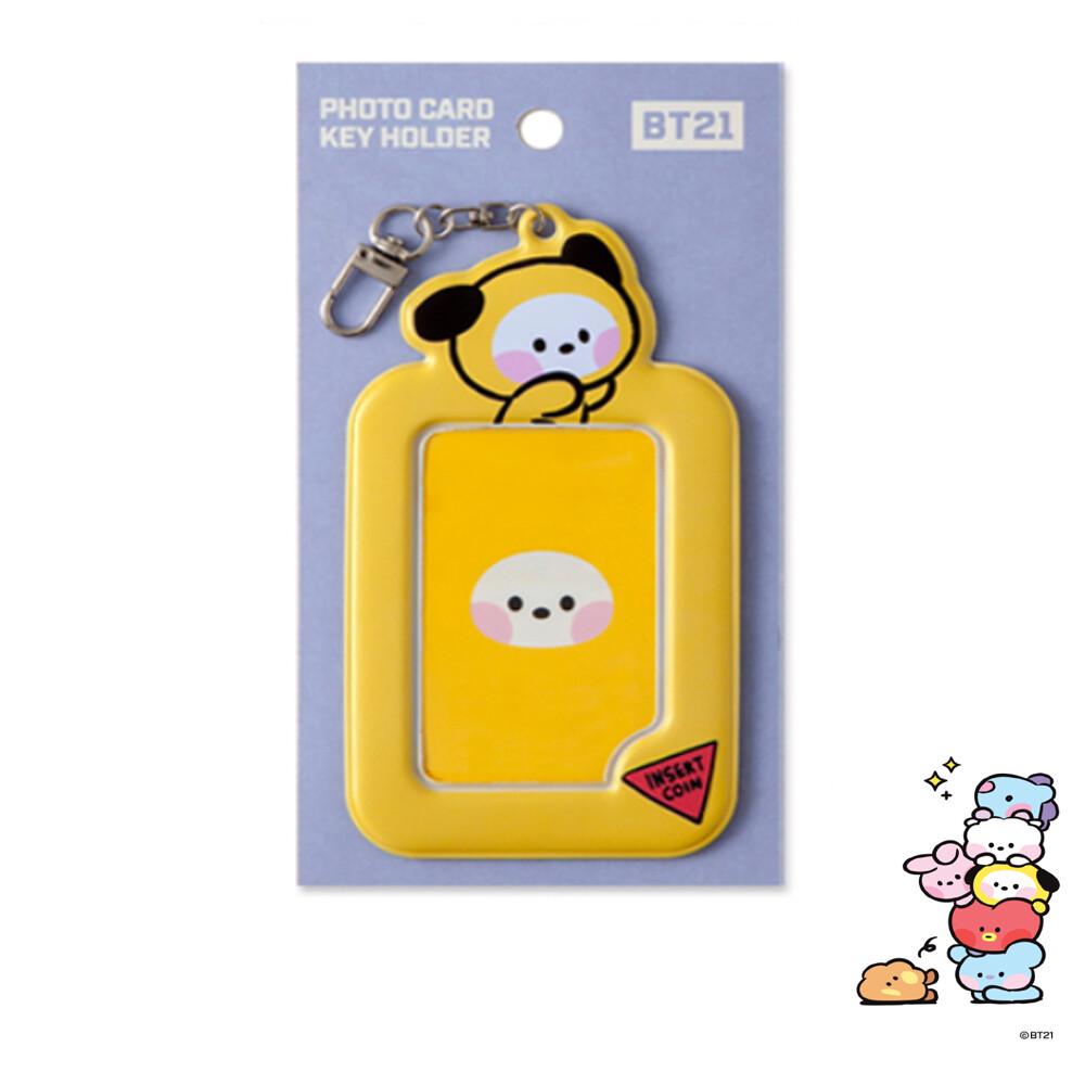 BT21 miniini フォトカード キーリング ホルダー CHIMMY
