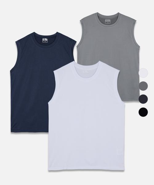 [이지바이] [2PACK] ドライフィット メンズ クールエバー素材 メッシュ タンクトップ 4 Colors AF0OP1ST074M