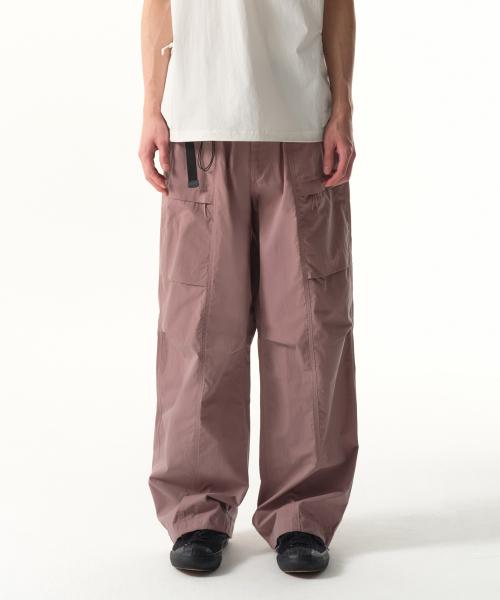 (무신사 스탠다드) (MUSINSASTANDARD) Musinsa City Leisure CN Belted Utility Pants スモークピンク スモークピンク