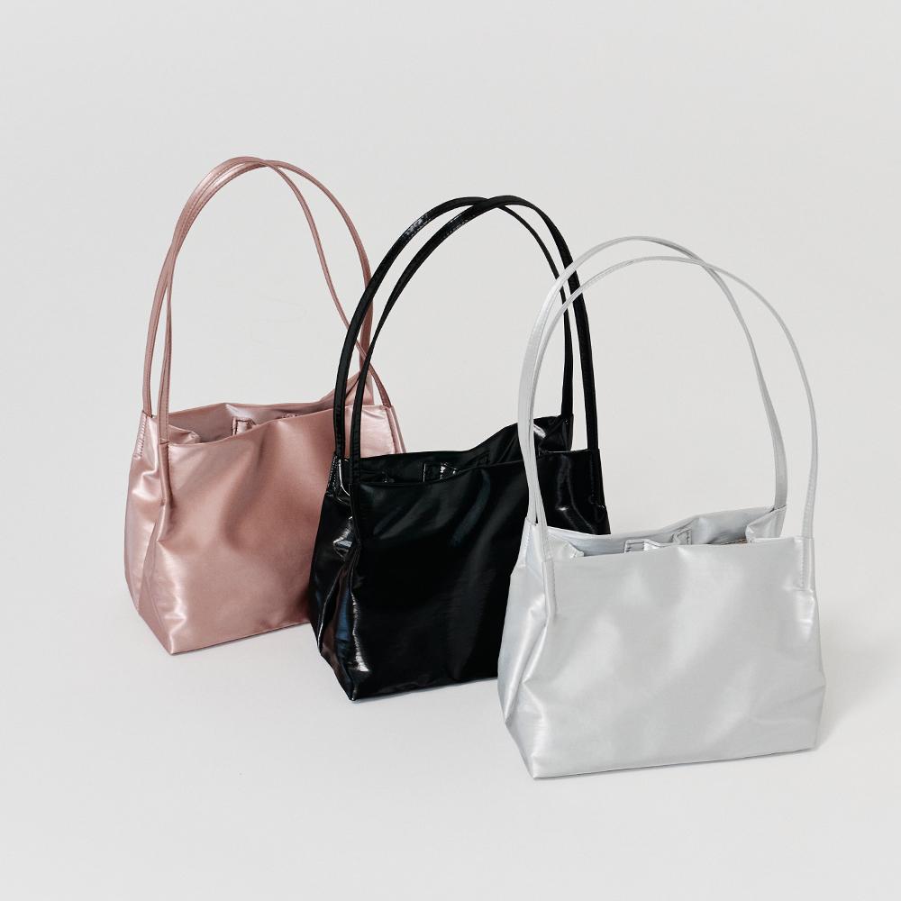 [ブラック予約] iing Things Mini Knit Shiny - Women's Lightweight Nylon Shoulder Bag Commute Mama Bag