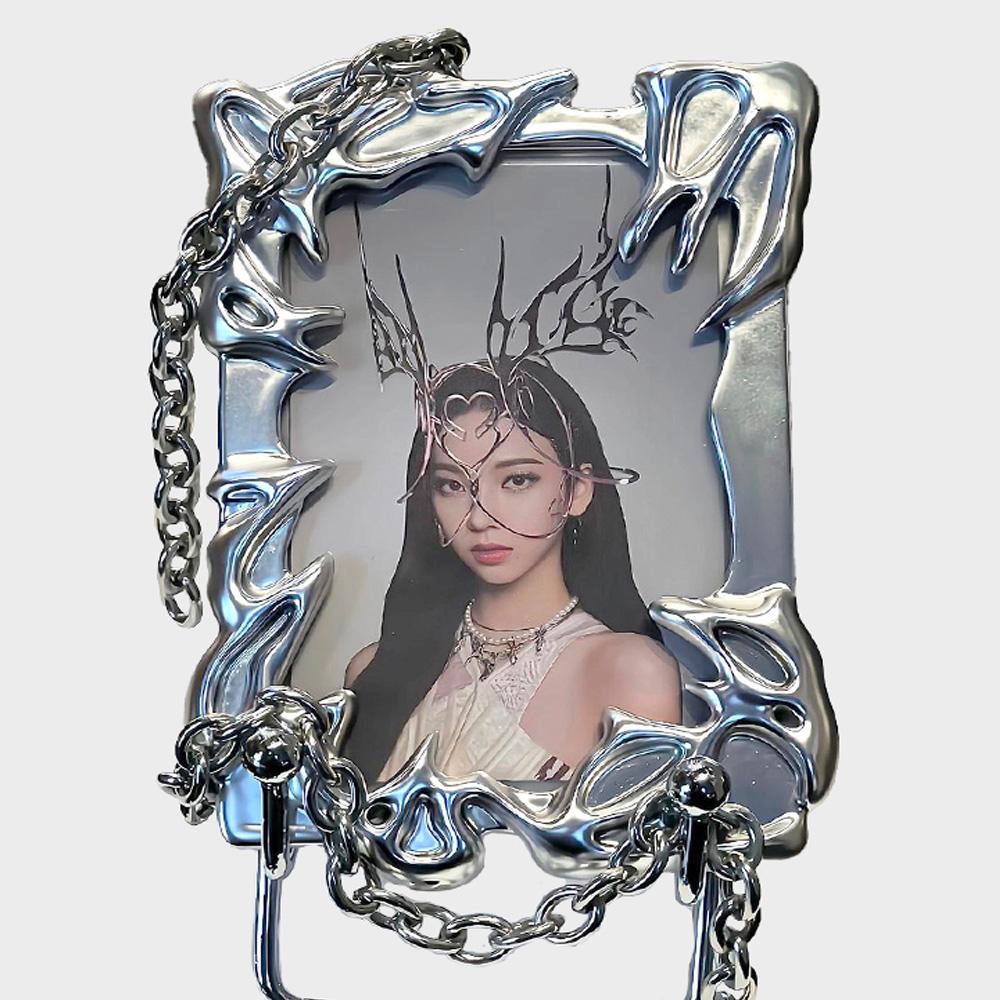 키키더꾸 쇠맛 실버 일렉트로 아이돌 포토카드 포카 홀더