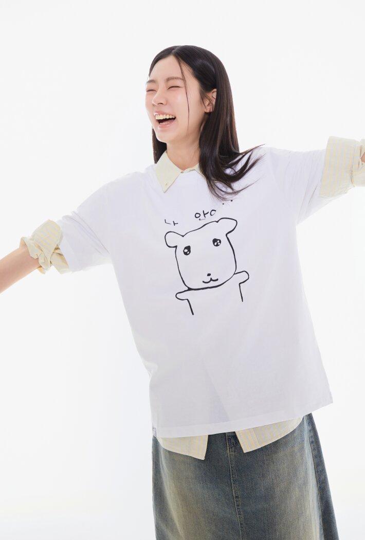 [SPAO][GANADI] 半袖Tシャツ SPRLG25U09