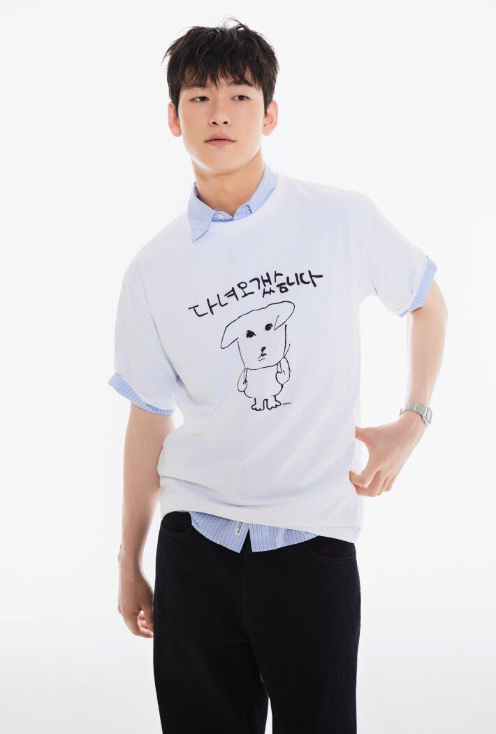 [SPAO][GANADI] Tシャツ (SPRLG25U09 RE)(PRINT) SPRLG37U38