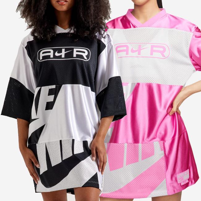[国内店舗販売] NIKE レディース AIR JERSEY DRESS ブラック ピンク FN2254-675 100