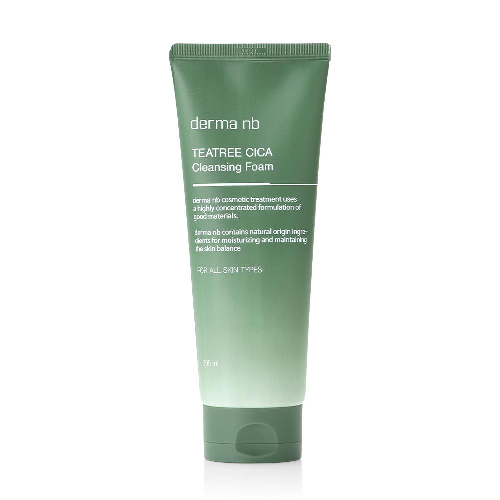 DERMAE&B ティーツリーシカ フォームクレンジング 大容量 弱アルカリ性 ディープクレンジングフォーム 洗顔料 200ml, 1個