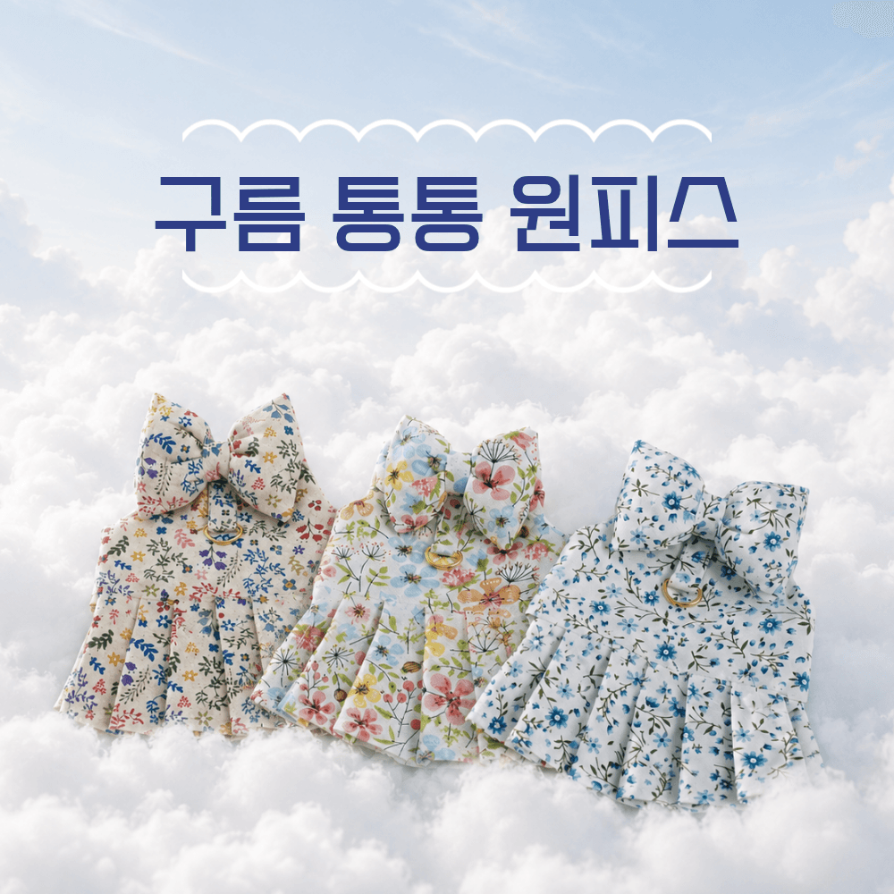 비어디드래곤 원피스 도마뱀옷 파충류의류 구름원피스 짱부띠끄