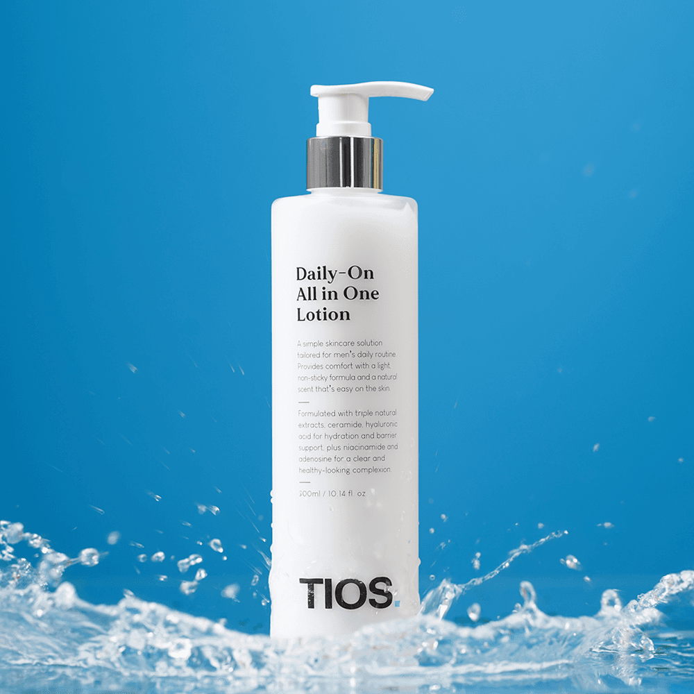 Tio's Daily-On メンズ オールインワンローション 大容量 保湿ケア ローション 300ml, 1個