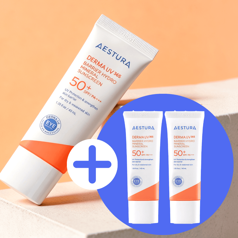 ESTRA Derma UV365 バリア水分 無機紫外線カット サンクリーム 合計 80ml / 40ml+20ml 2個構成