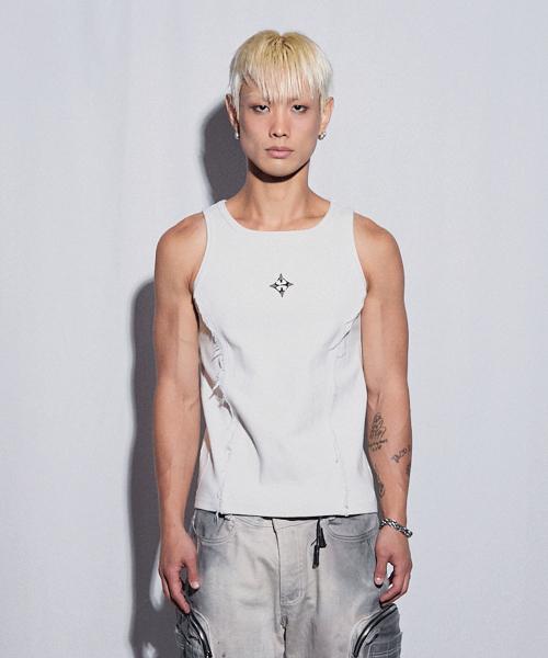 [비엘알] Logo Rivet Sleeveless White BLR24SSSL01
