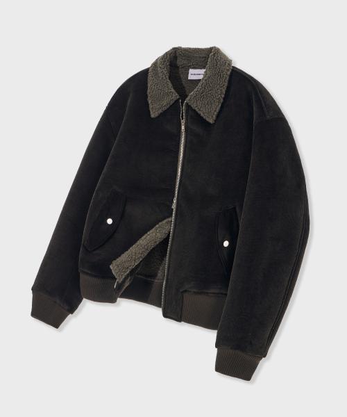 [GOODLIFEWORKS] ベルベット コーデュロイ シアリング ジャンパー カーキ 25FWGJ13KH