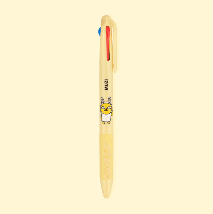 カカオフレンズ 3色ボールペン 0.7mm Muzi 3色, 1個