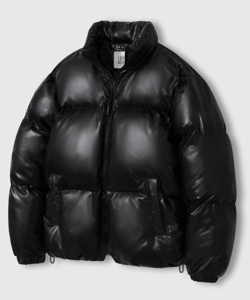 [REMAIN SECOND] ESSENTIAL 2WAY OVERFIT PUFFER SHORT PADDING JACKET [光沢ブラック] LMPD04