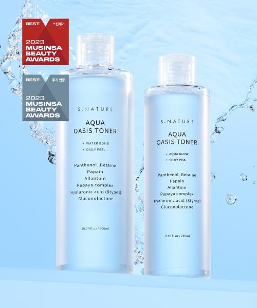 [에스네이처] 아쿠아 오아시스 토너 300ml+210ml 세트 8809506310475