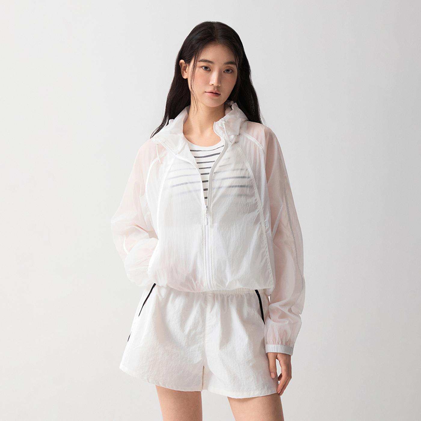 [SPAO][ACTIVE] ライトシア フード クロップ ウィンドブレーカー SPJJG37G02