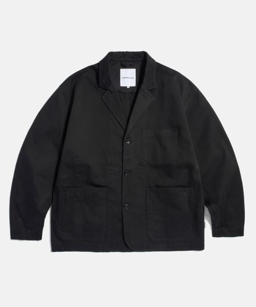 [ESPIOSNAGE] Cotton Notched Jacket Black 20250217-17