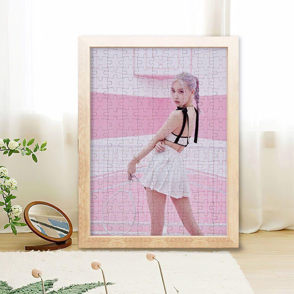 BLACKPINK ROSÉ パズルフォトフレーム グッズ バラ 木の装飾品 インテリア 誕生日プレゼント